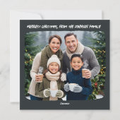 Cute Christmas forest robins and foxes Holiday Car シーズンカード (裏面)