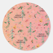 Cute Christmas Gift  ラウンドシール (正面)