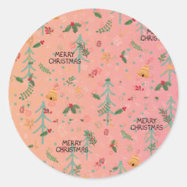 Cute Christmas Gift  ラウンドシール