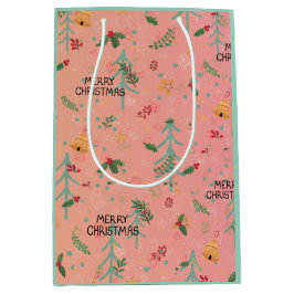  Cute Christmas Gift Bag ミディアムペーパーバッグ