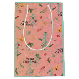  Cute Christmas Gift Bag ミディアムペーパーバッグ
