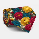 Cute Christmas Gift For Men Peonies Floral ネクタイ (ロール)