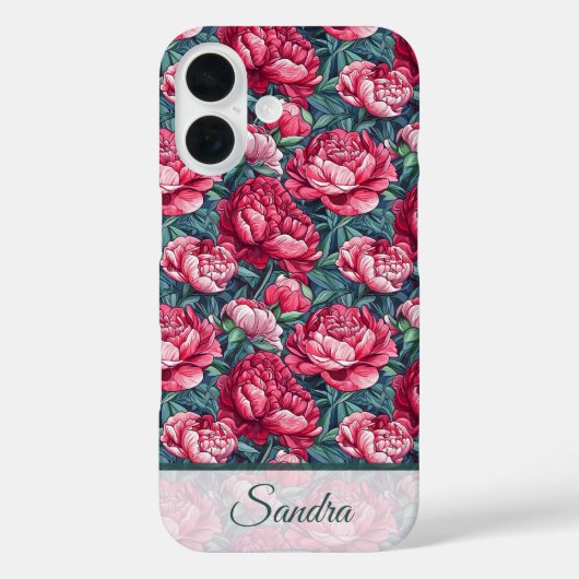 Cute Christmas Gift Peony Floral Custom Case-Mate iPhoneケース (裏面)