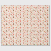 Cute Christmas Gift Wrapping ラッピングペーパー (フラット)