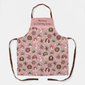 Cute Christmas Gingerbread Cookie Holiday Baking  エプロン (正面)