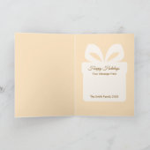 Cute Christmas Gingerbread Custom Holiday Card  シーズンカード (内部)