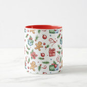 Cute Christmas gingerbread man マグカップ (中央)