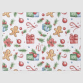 Cute Christmas gingerbread man 薄葉紙 (正面)
