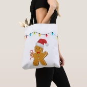 Cute Christmas Gingerbread Man Tote Bag トートバッグ (クローズアップ)