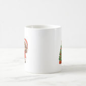 Cute Christmas Girl Decorating Tree Mug コーヒーマグカップ (中央)