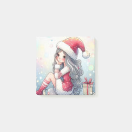 Cute Christmas Girl post-it note ポストイット
