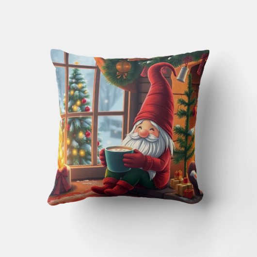 Cute Christmas gnome クッション (裏面)
