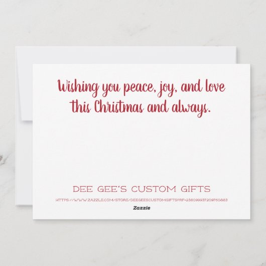 Cute Christmas Gnome シーズンカード (裏面)