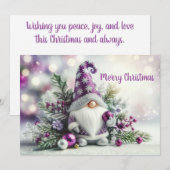 Cute Christmas Gnome シーズンカード (正面/裏面)