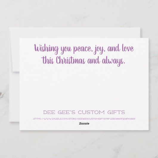 Cute Christmas Gnome シーズンカード (裏面)