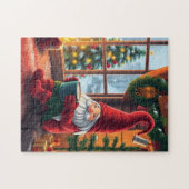 Cute Christmas gnome ジグソーパズル (横)