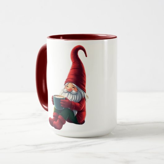 Cute Christmas gnome マグカップ (正面左)