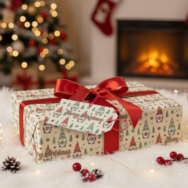 Cute Christmas Gnome Gift Tag ギフトタグ