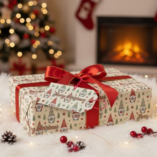 Cute Christmas Gnome Gift Tag ギフトタグ