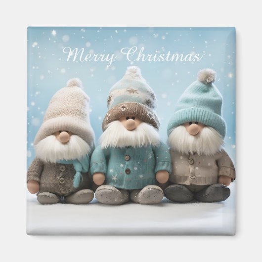 Cute Christmas Gnome Magnet マグネット (正面)