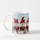 Cute Christmas Gnome Mug コーヒーマグカップ (左)