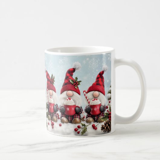 Cute Christmas Gnome Mug コーヒーマグカップ (右)