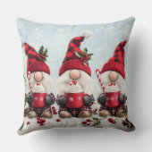 Cute Christmas Gnome Throw Pillow クッション (裏面)