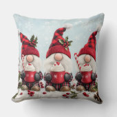Cute Christmas Gnome Throw Pillow クッション (正面)