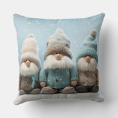 Cute Christmas Gnome Throw Pillow クッション (裏面)
