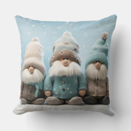 Cute Christmas Gnome Throw Pillow クッション