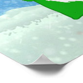 Cute Christmas Gnomes Dressed in Blue Red &  Green ポスター (角)