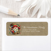 Cute Christmas Gnomes Return Address Labels ラベル (インサイチュ)