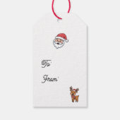 Cute Christmas Gnomes Snowmen Reindeer and Candy C ギフトタグ (裏面)