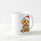 Cute Christmas Golden Retriever Mug コーヒーマグカップ (正面右)