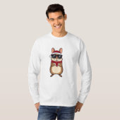 Cute Christmas Hamster in Holiday Outfit Tシャツ (正面フル)