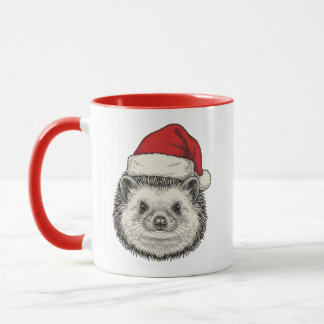 Cute Christmas Hedgehog マグカップ