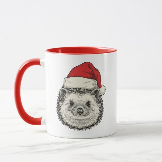 Cute Christmas Hedgehog マグカップ (左)