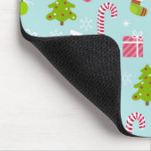Cute Christmas Holiday Pattern マウスパッド (コーナー)
