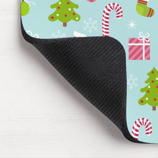 Cute Christmas Holiday Pattern マウスパッド (コーナー)
