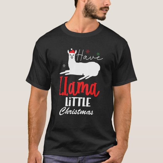 Cute Christmas Holiday Xmas Women Quote Llama Elf Tシャツ (正面)
