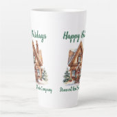 Cute Christmas Home Personalized Realtor カフェラテマグ (正面)