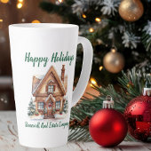 Cute Christmas Home Personalized Realtor カフェラテマグ