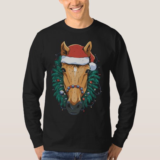 Cute Christmas Horse Tシャツ (正面)