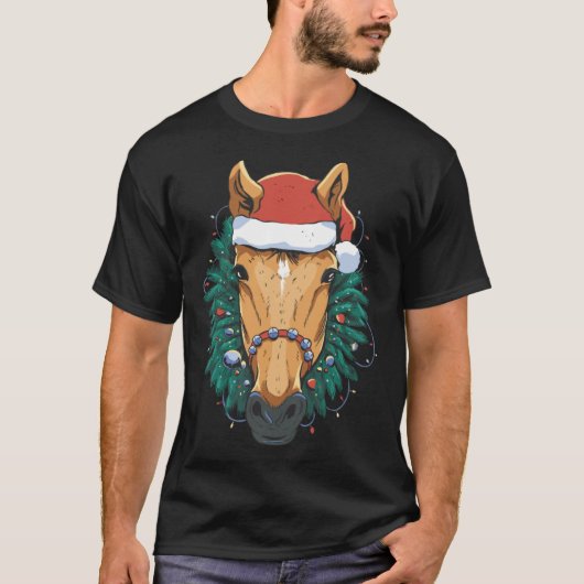 Cute Christmas Horse Tシャツ (正面)