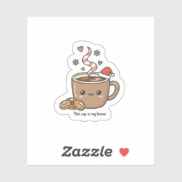 Cute Christmas Hot Cocoa Sticker  シール