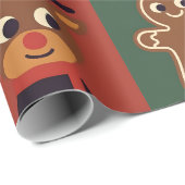 Cute Christmas Icons Gift Wrapping Paper ラッピングペーパー (ロールコーナー)