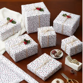 Cute Christmas Icons Seamless Wrapping Paper ラッピングペーパー