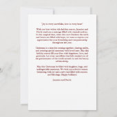 Cute Christmas Joy Snowflake Red & Fake Gold Photo セーブザデート (裏面)