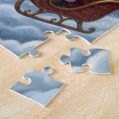 Cute Christmas Kitten and Reindeer  ジグソーパズル (側面)