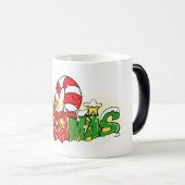 Cute Christmas Lettering Illustration – モーフィングマグカップ (正面右)